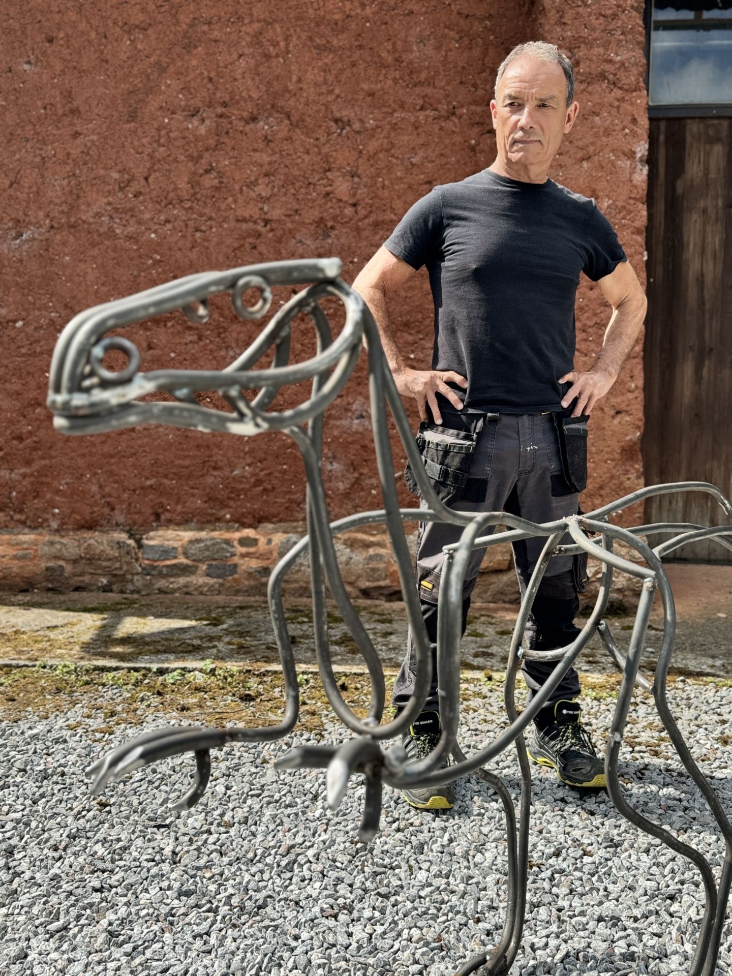 Allan poxton dinosaur sulpture cockington court 62